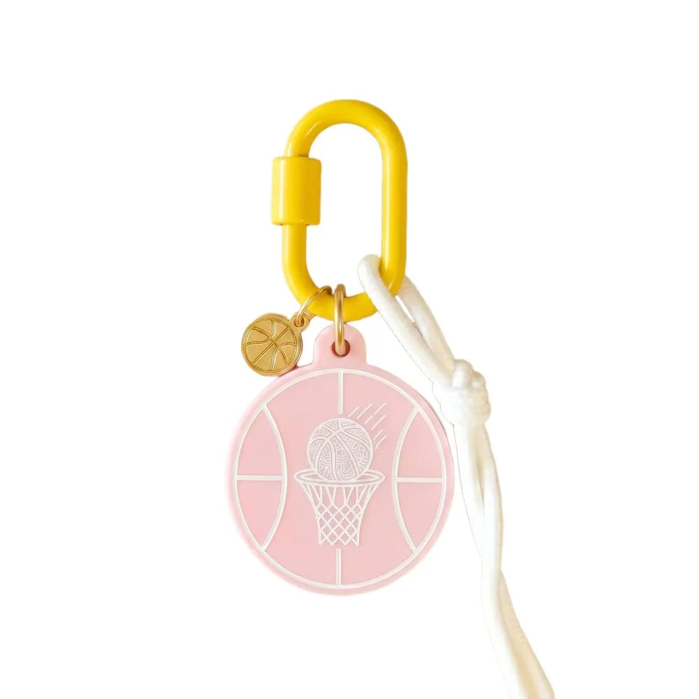 Woven Acrylic Sports Ball Keychain – Golf & Football Charm Keychain Charm PLUSH Style 6