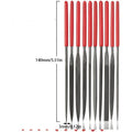 10Pcs Diamond Needle File Set – Jewelry Metal Wood Craft Tool Diamond Needle File Set PLUSH Red