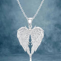 Angel Wings Heart Necklace & Earrings Set | Women's Jewelry Jewelry Set PLUSH A