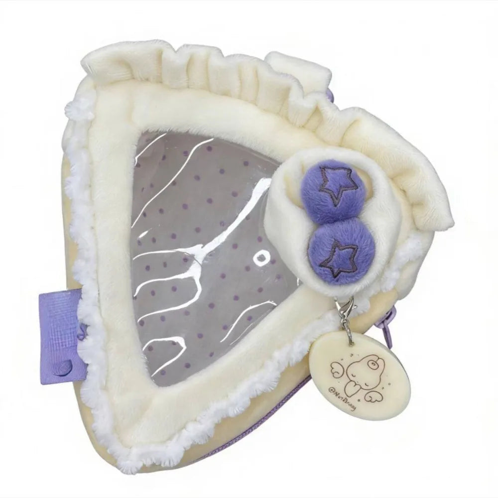 Transparent Strawberry Cake Bag Charm PVC Mini Display Pouch Bag Charm Pouch PLUSH Style 2