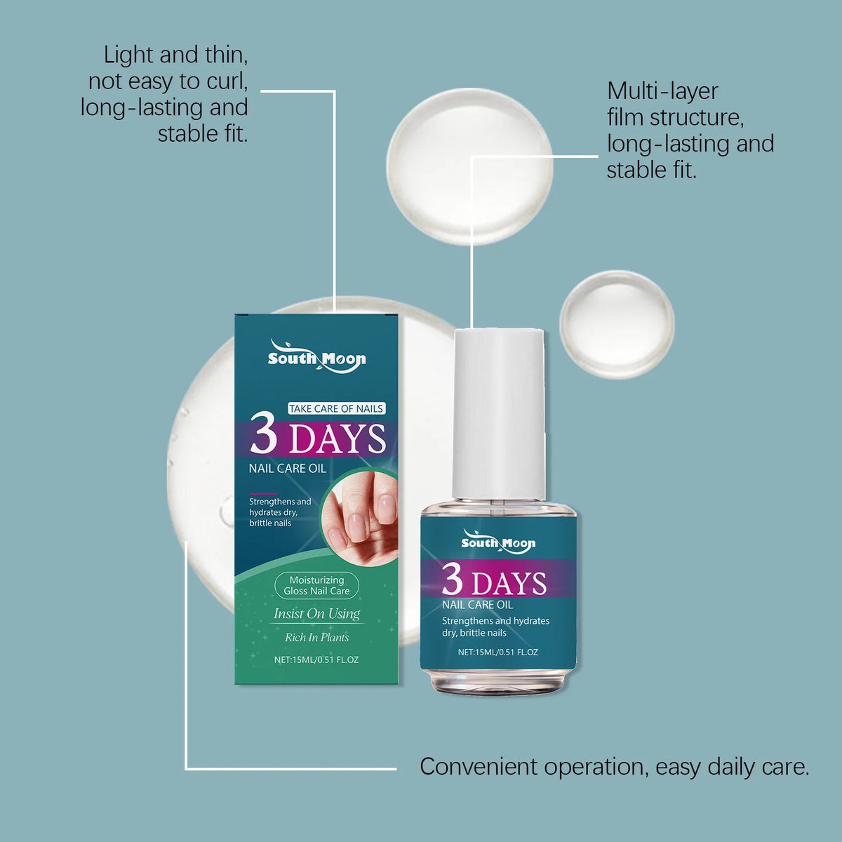 South Moon Plant-Based Nail Care Oil | Strengthener & Cuticle Oil Nail Care Oil PLUSH