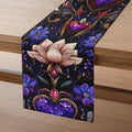 Valentine's Day Table Runner – Heart & Floral Dark Blue Table Runner PLUSH A 33X90Cm