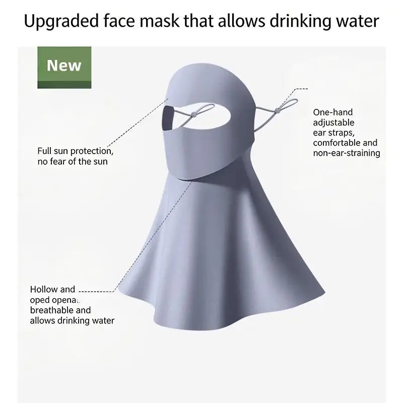 Women's UV Protection Cycling Face Mask – Breathable & Lightweight UV Cycling Face Mask PLUSH B one size