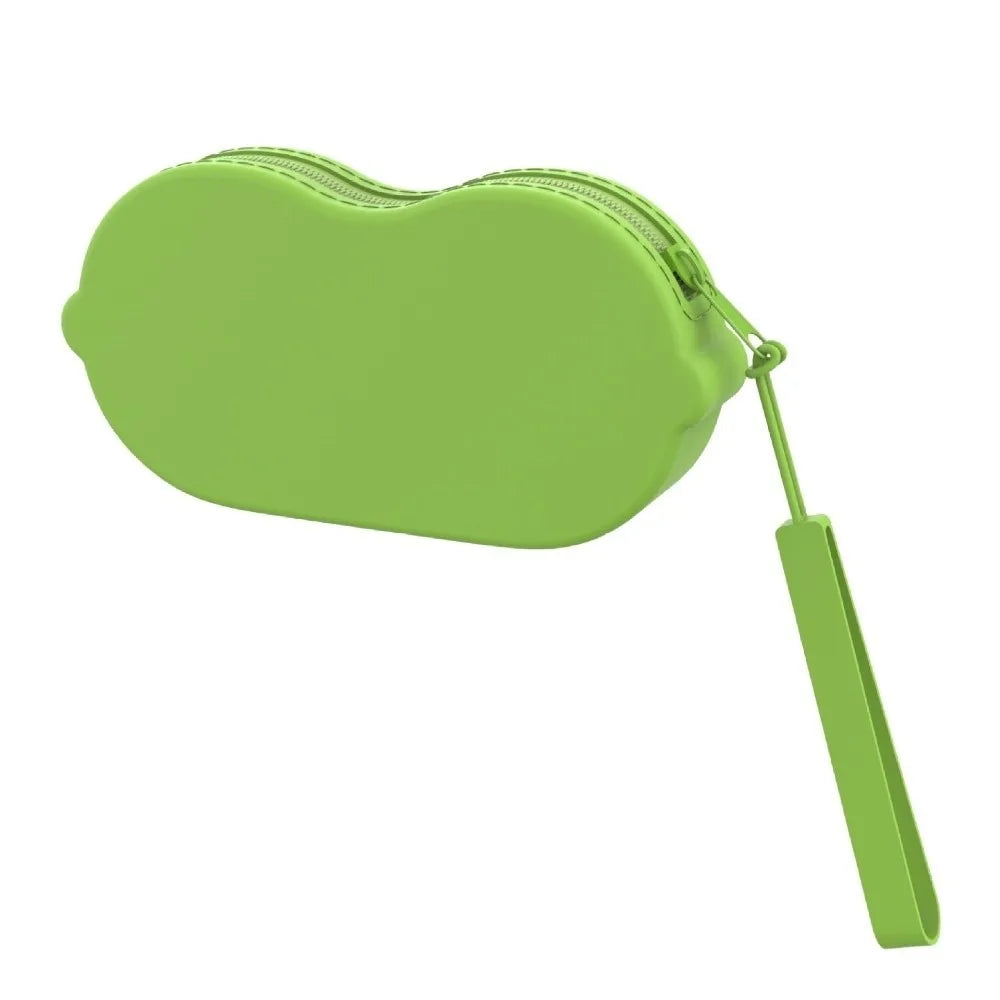 Silicone Sunglasses Case with Lanyard & Zipper – 12 Colors Eyeglass Case PLUSH Green