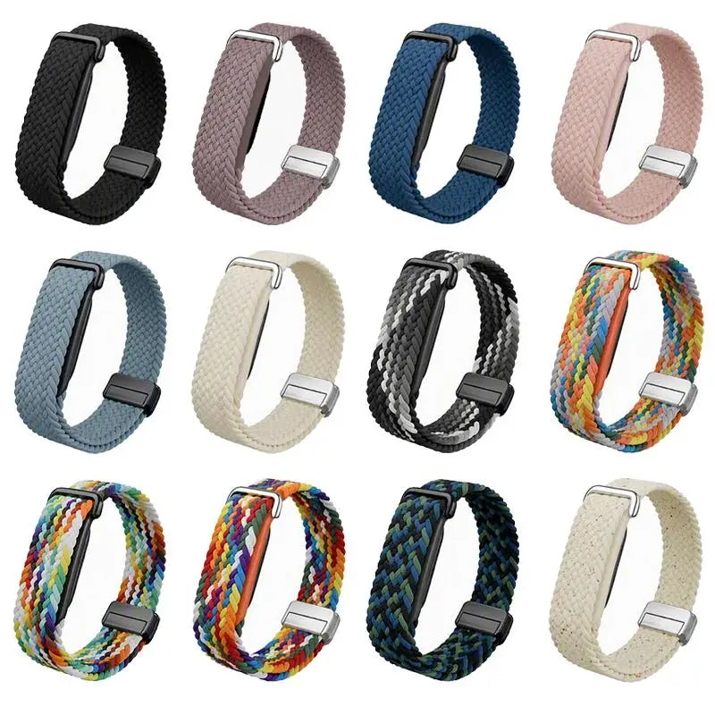 Braided Nylon Magnetic Band for Google Fitbit Air – 18mm Fitness Tracker Band PLUSH