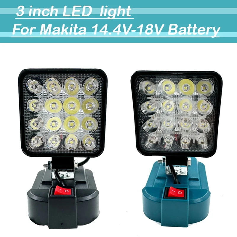 Cordless LED Work Light for Makita 14.4V–18V Battery | 54W Cordless Work Light PLUSH