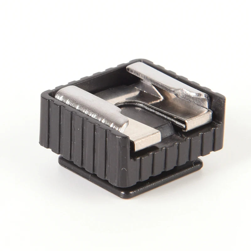 Metal Flash Hot Shoe to 1/4" Screw Tripod Mount Adapter DSLR Camera Mount Adapter PLUSH black