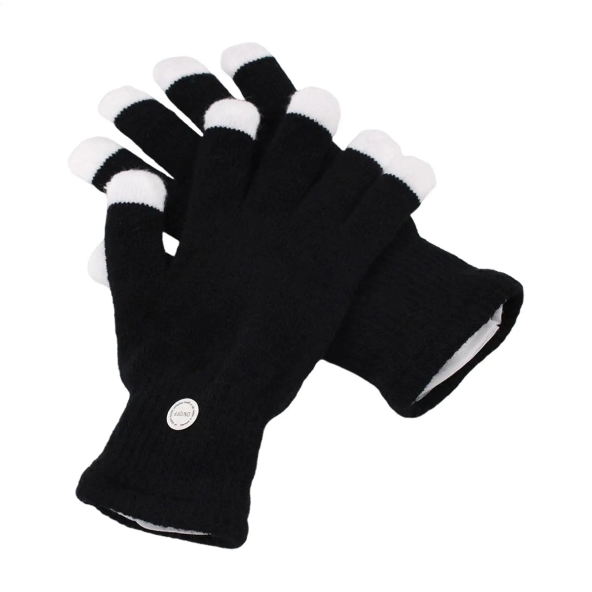 LED Light Show Gloves – 7-Color Flashing Rave Party Gloves LED Party Gloves PLUSH