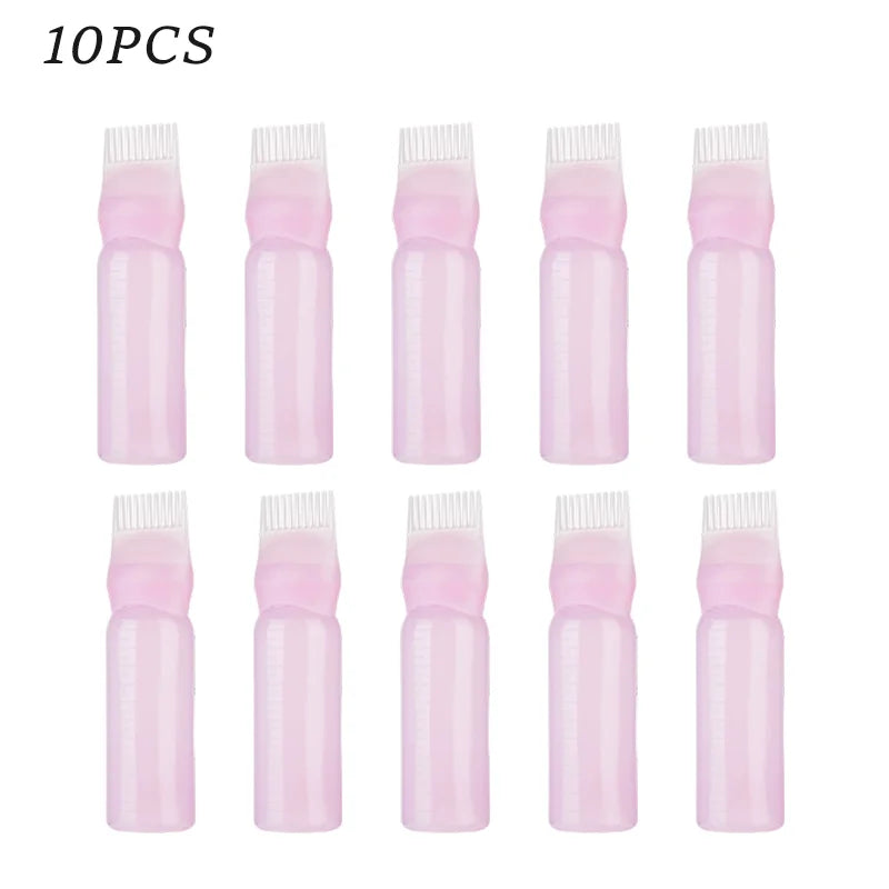 180ml Hair Oil Applicator Bottle – 10 or 20 Pack Refillable Hair Applicator Bottle PLUSH Pink 10pcs