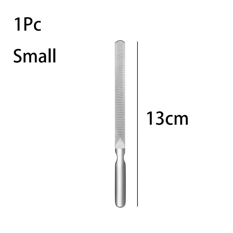 Stainless Steel Nail File Polishing Block – 1 or 2 Pcs Nail File & Buffer PLUSH Small