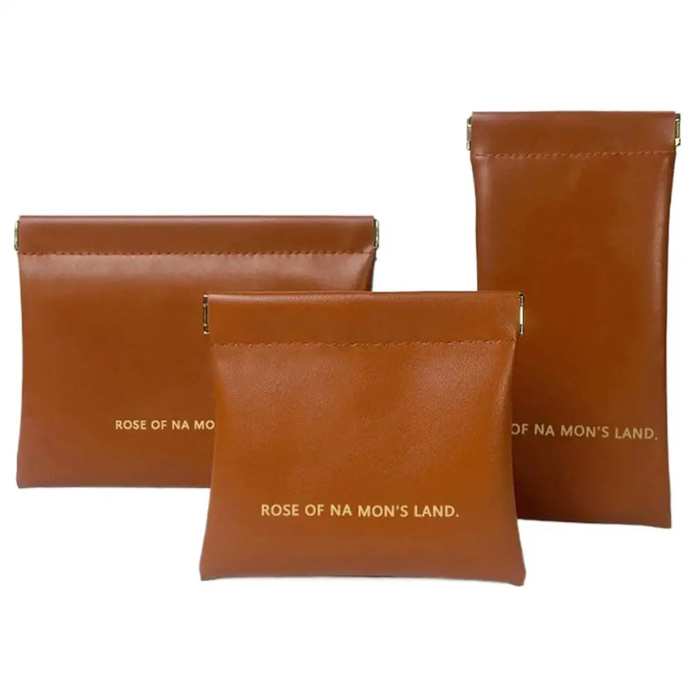 Women's PU Leather Travel Makeup Bag Set – 3-Piece Organizer Travel Makeup Bag PLUSH Brown