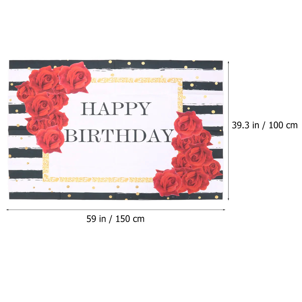 Red Rose Birthday Photography Backdrop – Party Background Cloth Photography Backdrop PLUSH
