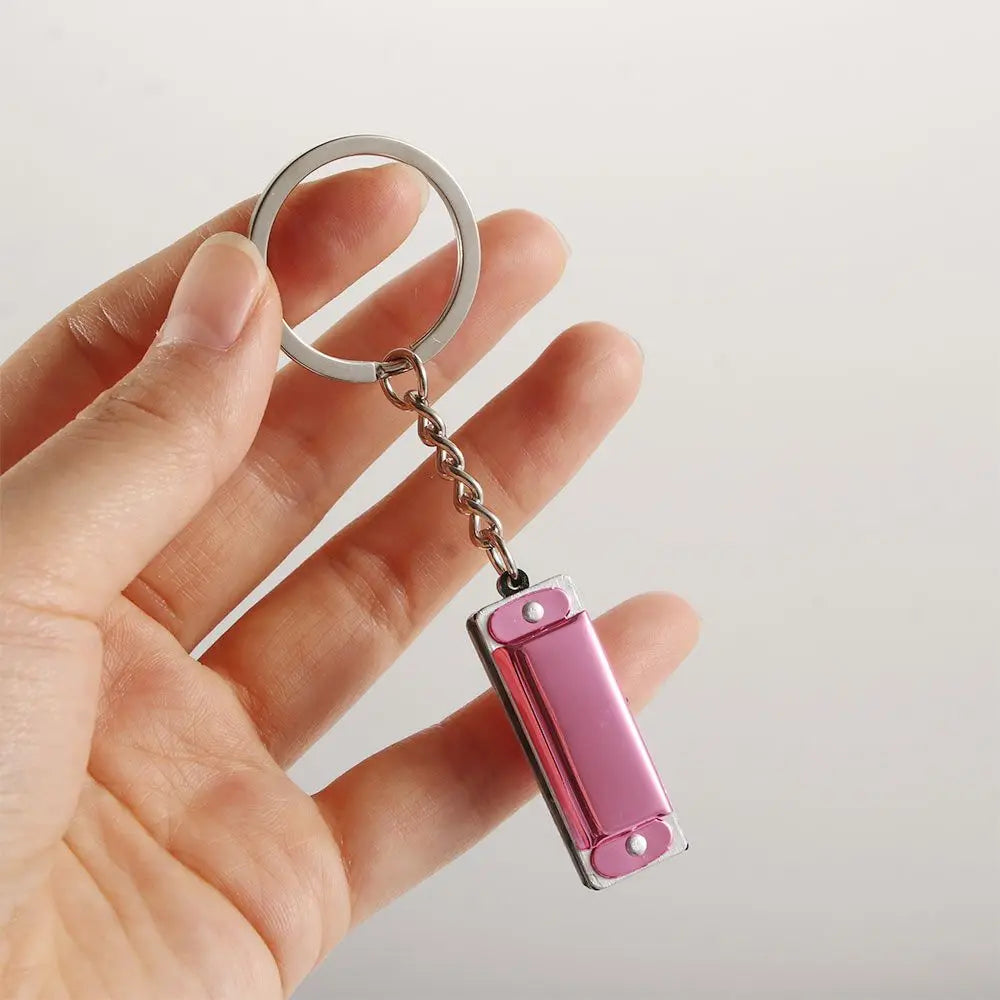 Mini Harmonica Keychain Pendant – Novelty Music Gift Key Ring Novelty Keychain PLUSH