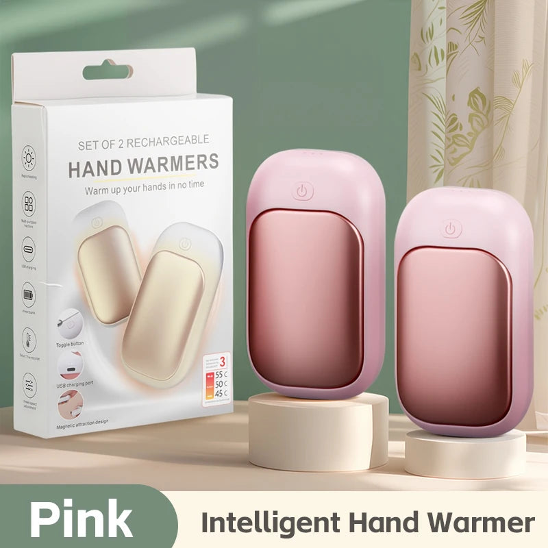 PLUSH 2-in-1 Portable Hand Warmer | 3 Heat Settings Portable Hand Warmer PLUSH Pink