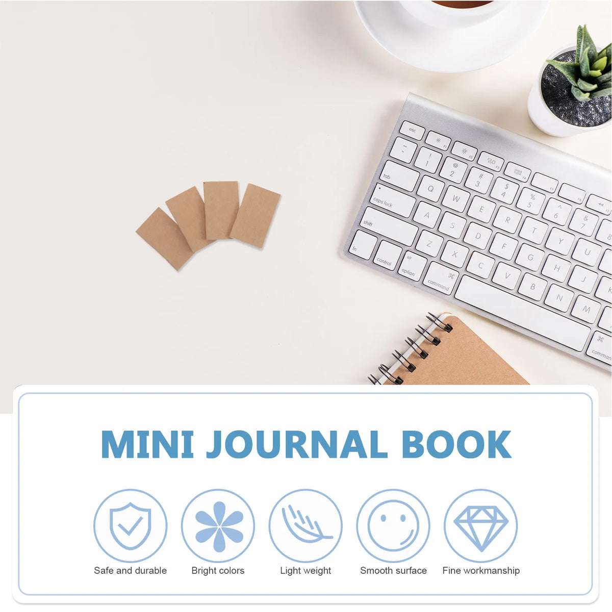 4-Pack Mini Pocket Notebook Kraft Paper Inserts – Blank Refills Pocket Notebook Refills PLUSH
