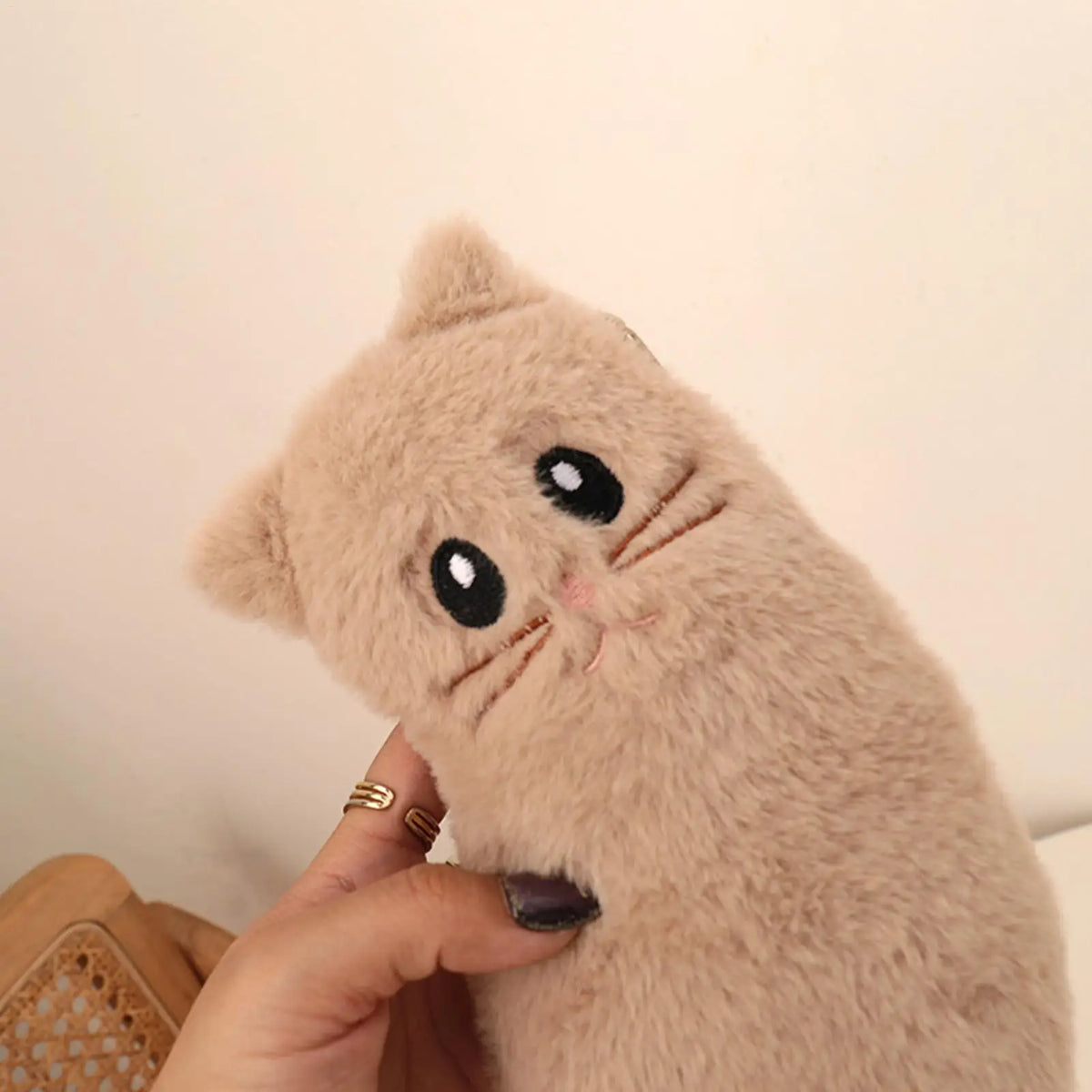 Cartoon Cat Plush Pencil Case – Large Capacity Organizer Plush Pencil Case PLUSH