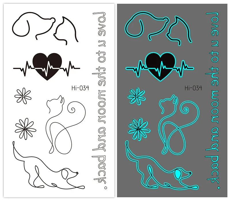 Luminous Butterfly Temporary Tattoo Stickers – Glow Body Art