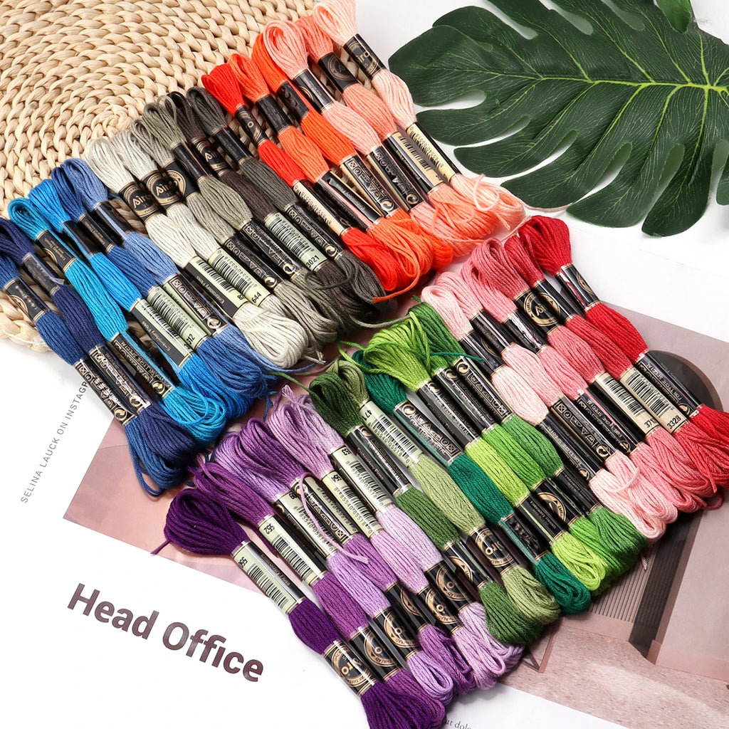 6 Skeins Polyester Embroidery Floss for Cross Stitch & DIY Embroidery Floss Set PLUSH