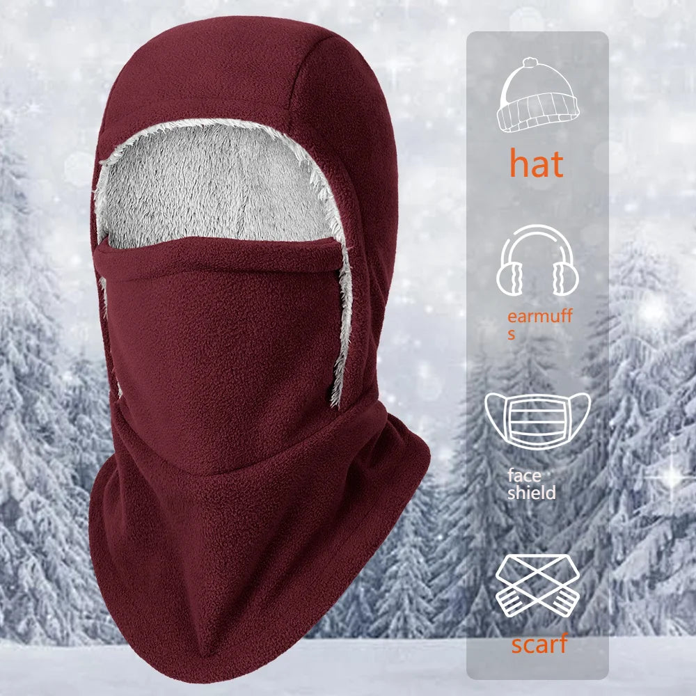 Fleece Lined Balaclava – Windproof Winter Face Mask for Adults Winter Balaclava Mask PLUSH