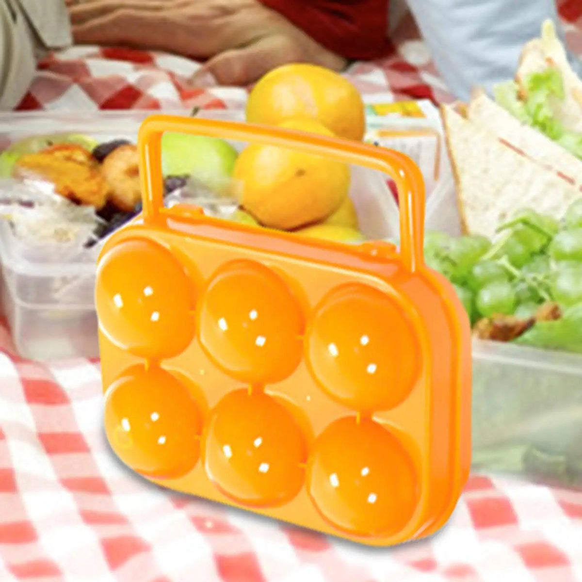 Camping Egg Holder Case – 2/4/6/12 Grid Portable Storage Box Egg Storage Container PLUSH