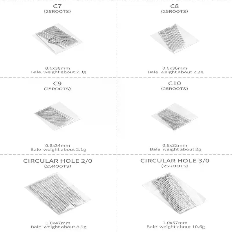 Hand Sewing Needles 25pcs Big Eye Multi-Size Rustproof Steel Sewing Needle Set PLUSH