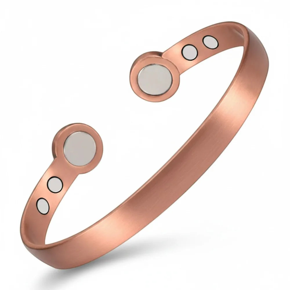 Retro Magnetic Cuff Bracelet & Ring Set – Unisex Alloy Bangle Cuff Bracelet Set PLUSH Bronze Bangles