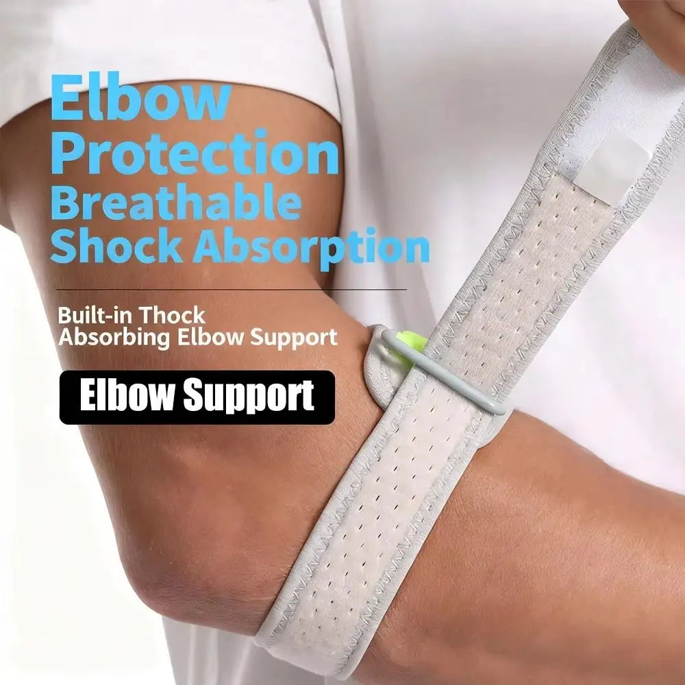 Adjustable Compression Elbow Brace – Breathable Neoprene Strap Elbow Compression Brace PLUSH