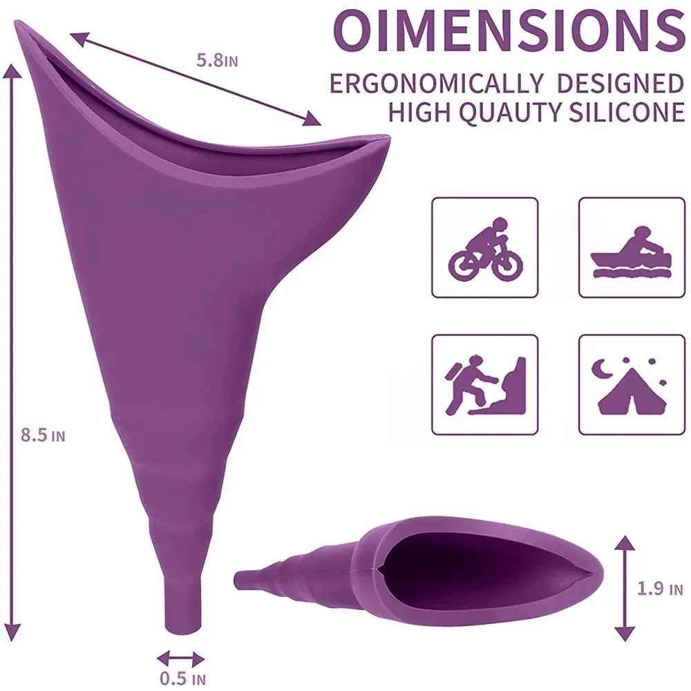 Female Urination Device – Portable Silicone Pee Funnel Female Urination Funnel PLUSH