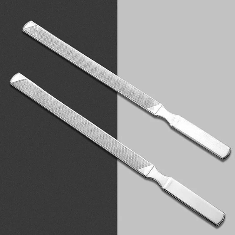Stainless Steel Nail File Polishing Block – 1 or 2 Pcs Nail File & Buffer PLUSH