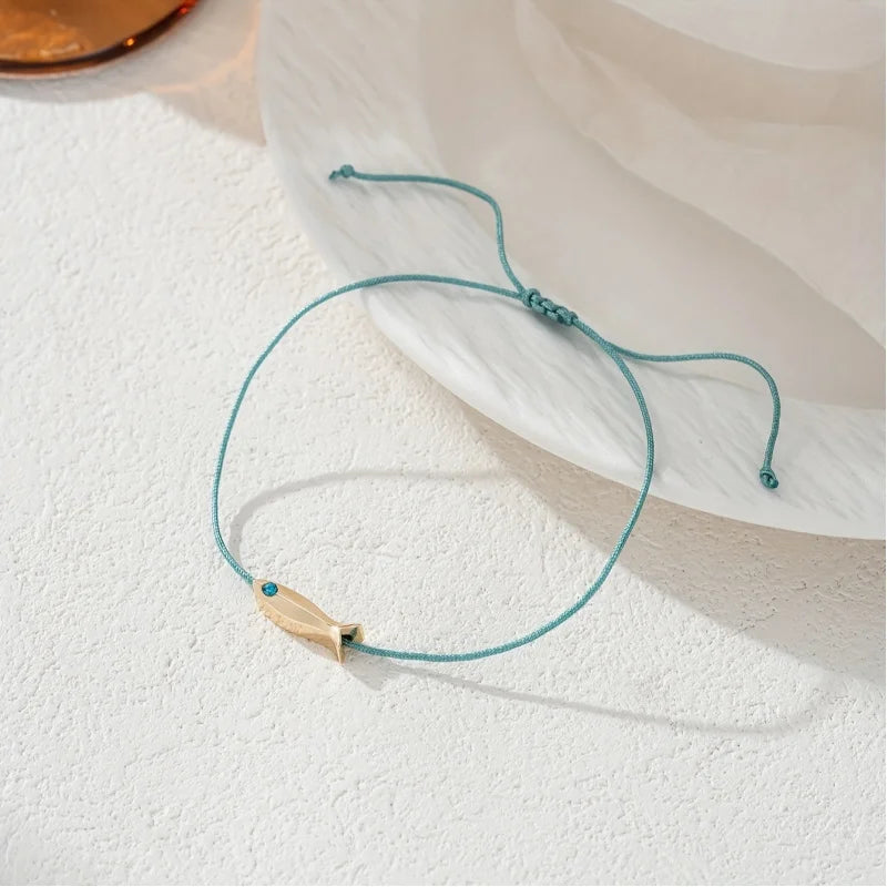 Women's Adjustable Fish Rope Ankle Chain Bracelet Ankle Chain Bracelet PLUSH