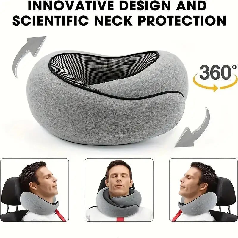 Memory Foam Travel Neck Pillow – Breathable & Machine Washable Travel Neck Pillow PLUSH