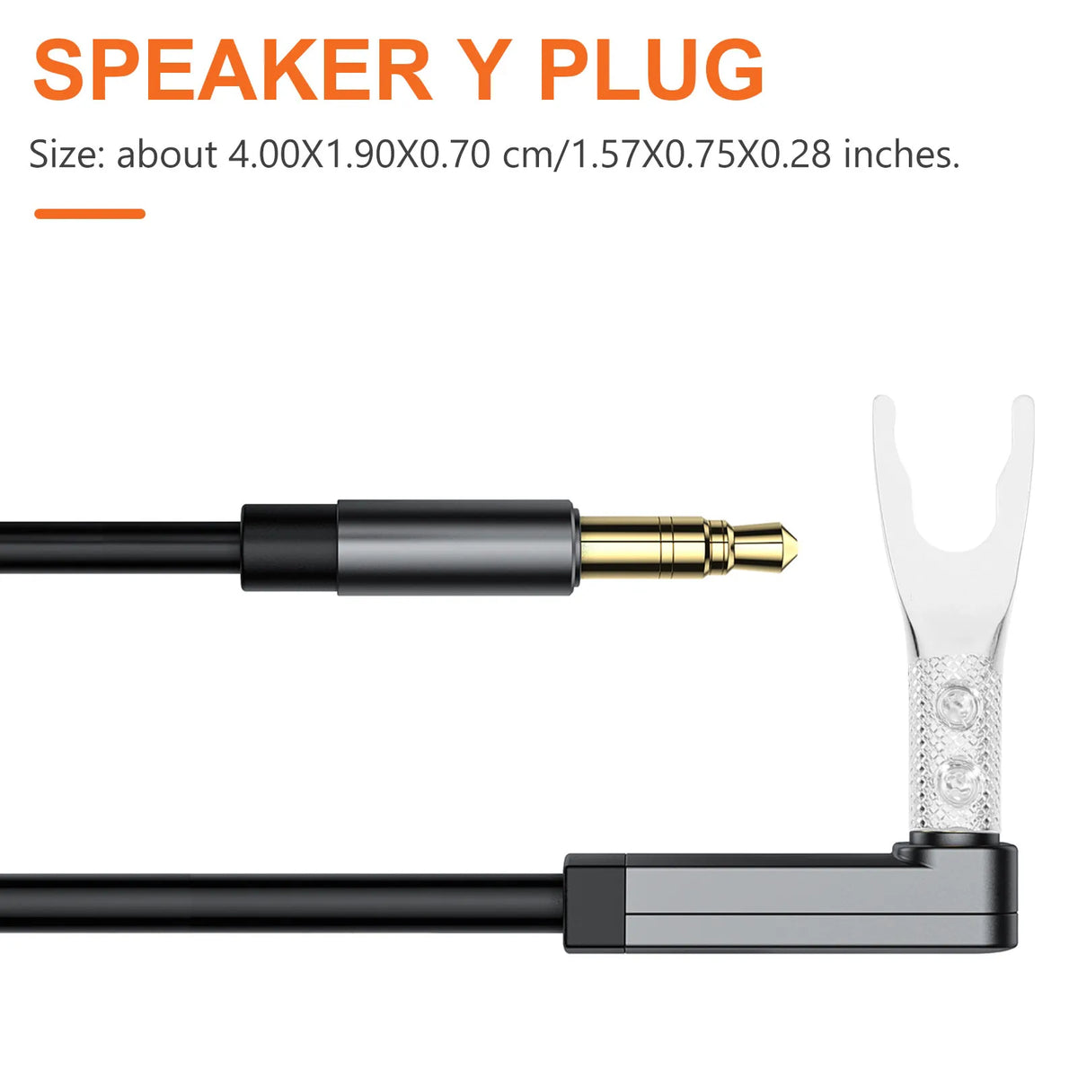 Silver Plated Y/U Shape Speaker Cable Plug Wire Connector Speaker Cable Connector PLUSH Default Title