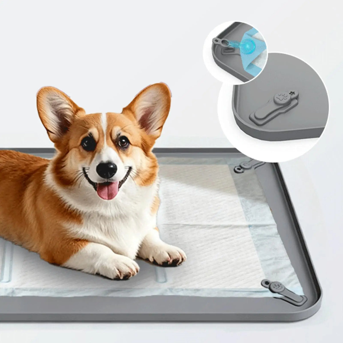 Silicone Dog Pee Pad Holder | Leak-Proof Puppy Potty Tray Dog Potty Tray PLUSH