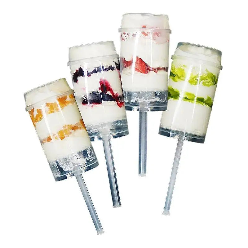 50-Pack Clear Push-Up Cake Containers – BPA-Free Food Safe Cake Pop Molds PLUSH