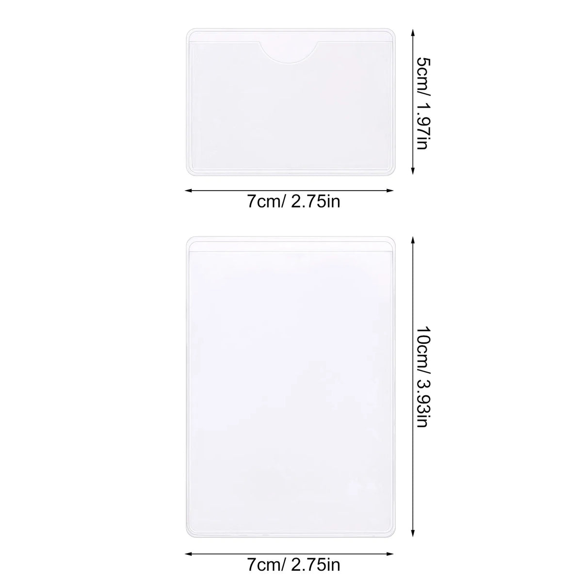 50pcs Clear Self-Adhesive Index Card Holders – PVC Label Pockets Adhesive Card Holders PLUSH