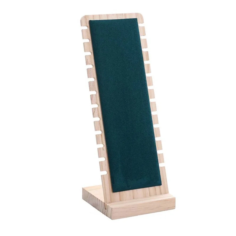 Wooden Jewelry Display Stand – Necklace & Bracelet Organizer Jewelry Display Stand PLUSH Green