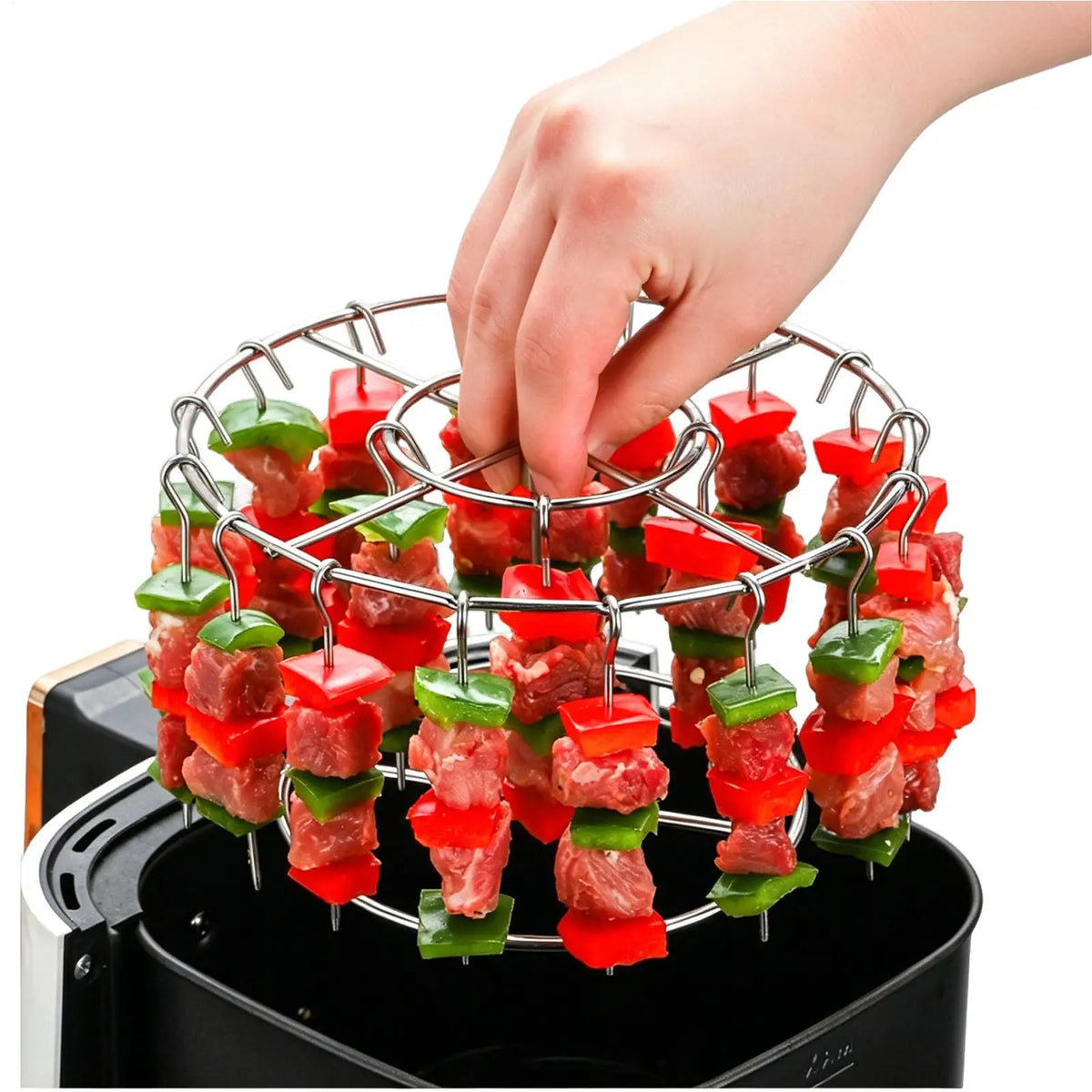 Stainless Steel Vertical Skewer Rack – 24-Skewer BBQ Stand BBQ Skewer Rack PLUSH