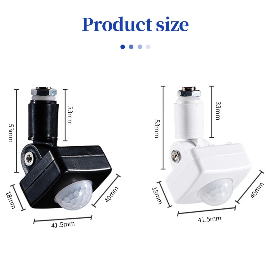 PIR Motion Sensor Smart Light Switch AC 110-240V Adjustable Motion Sensor Switch PLUSH