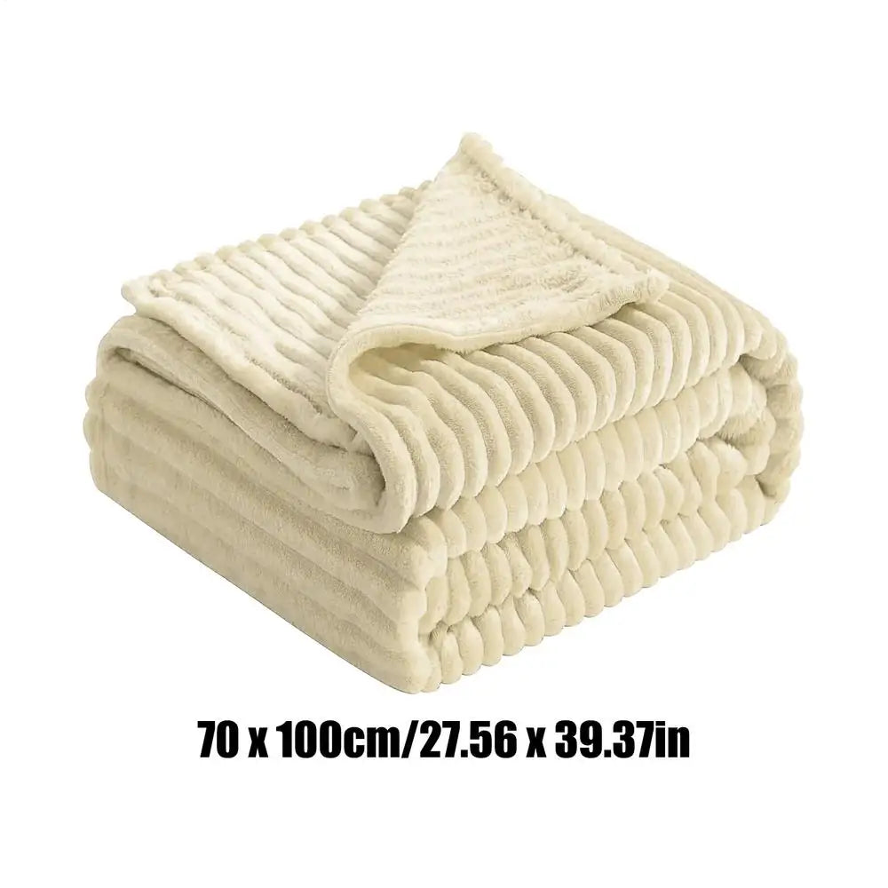 Dog & Cat Calming Blanket – Soft Flannel Pet Throw Pet Calming Blanket PLUSH Beige