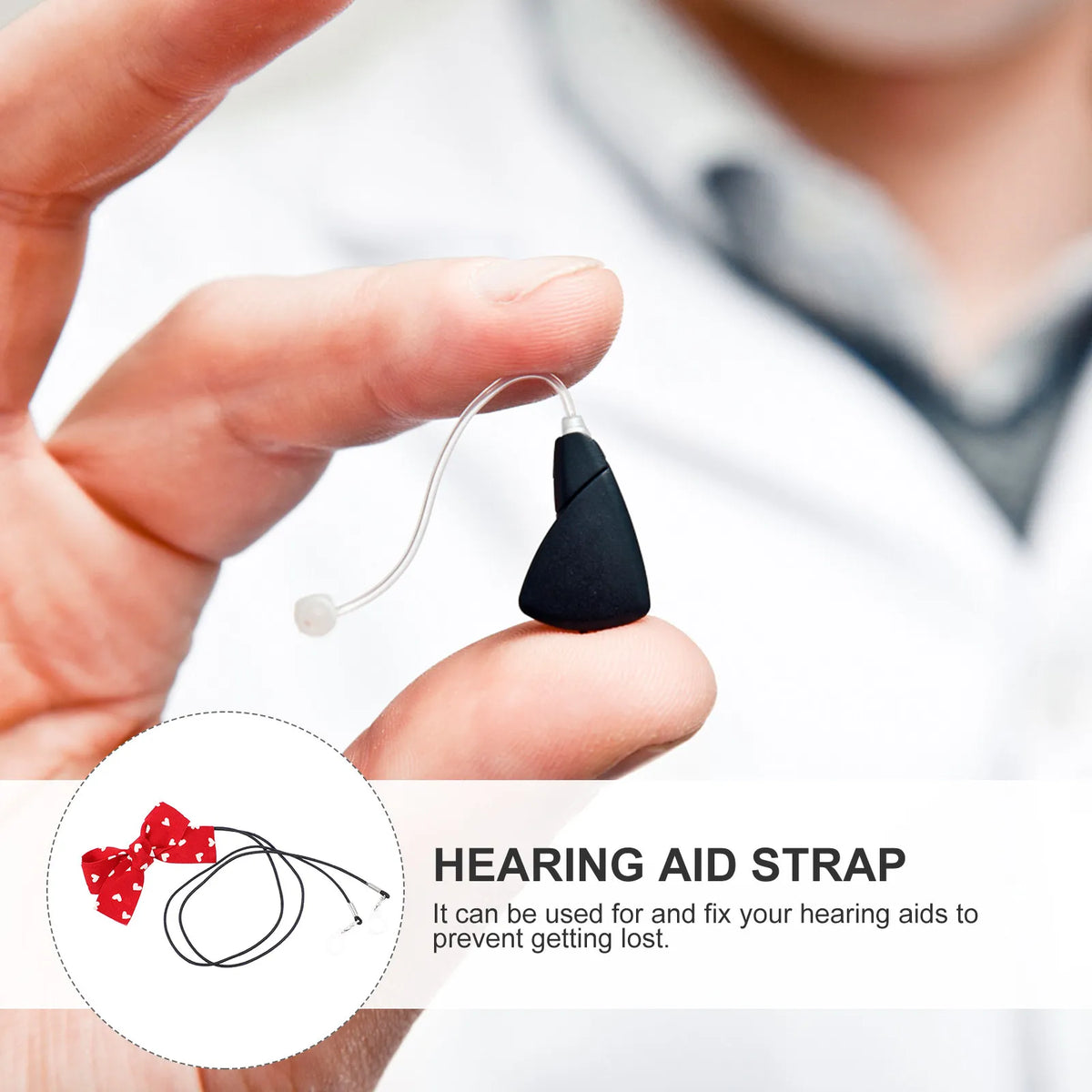 Hearing Aid Anti-Lost Safety Strap | Premium Cloth Lanyard Hearing Aid Accessory PLUSH