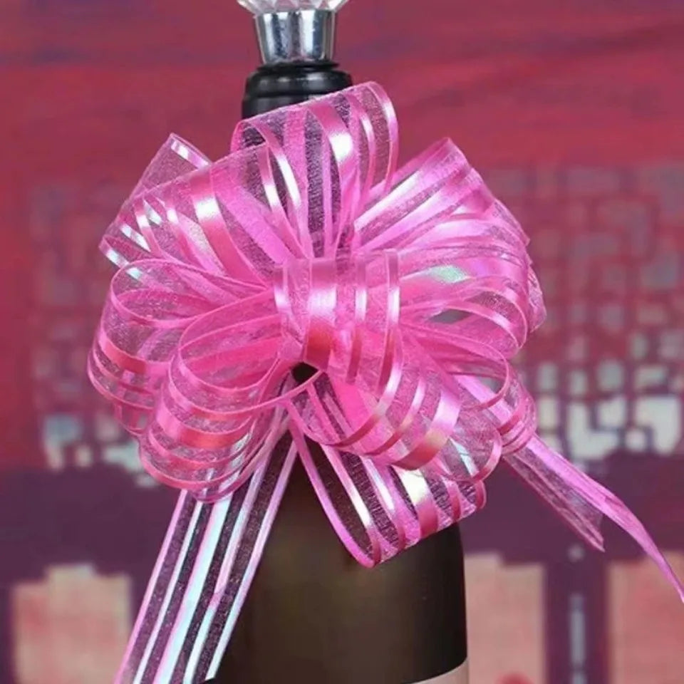 Large Organza Ribbon Pull Bows for Gift Wrapping – 5/10pcs Gift Packaging Bows PLUSH