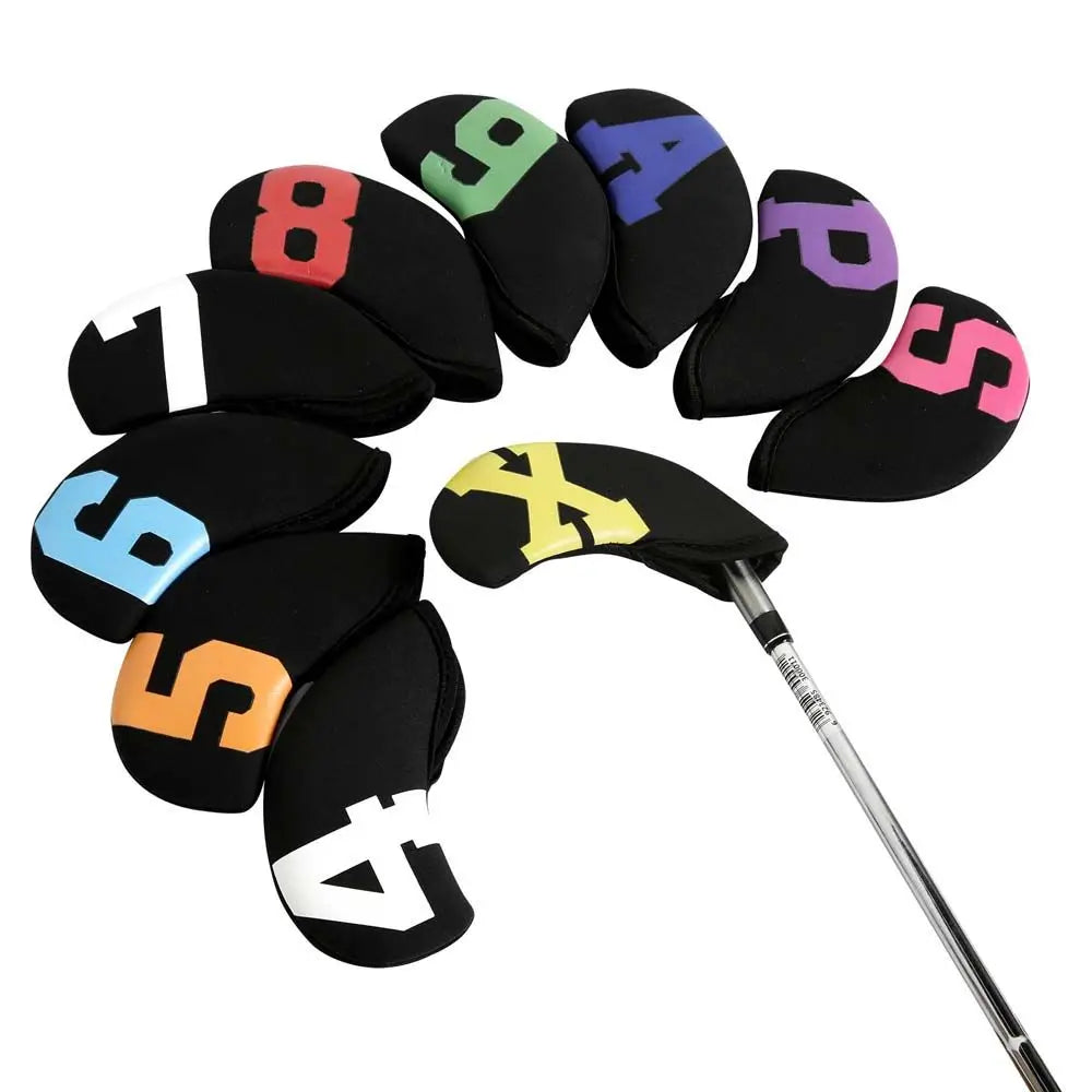 Golf Iron Head Covers Set – 10pcs Neoprene Wedge Protectors Golf Iron Covers PLUSH