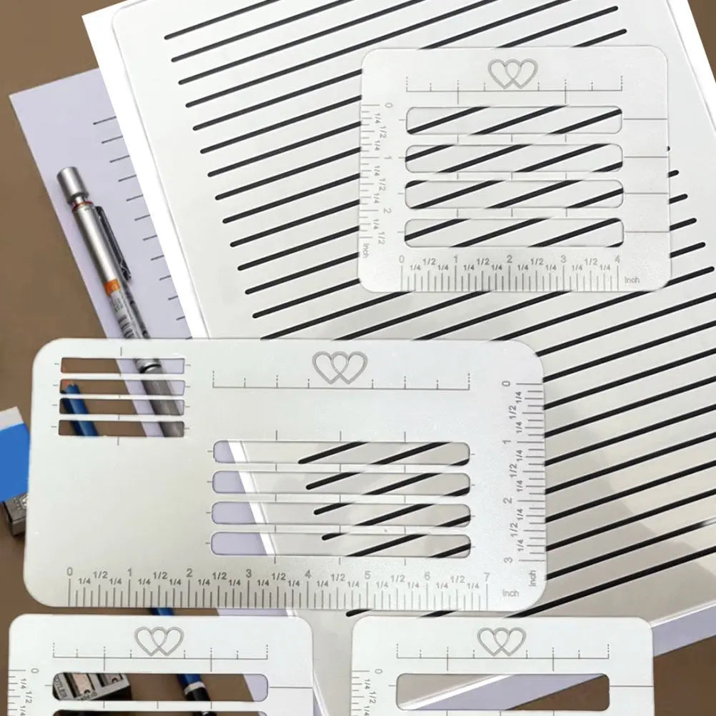 12Pcs Lettering Guide Ruler Set – Calligraphy & Journaling Templates Lettering Guide Ruler Set PLUSH