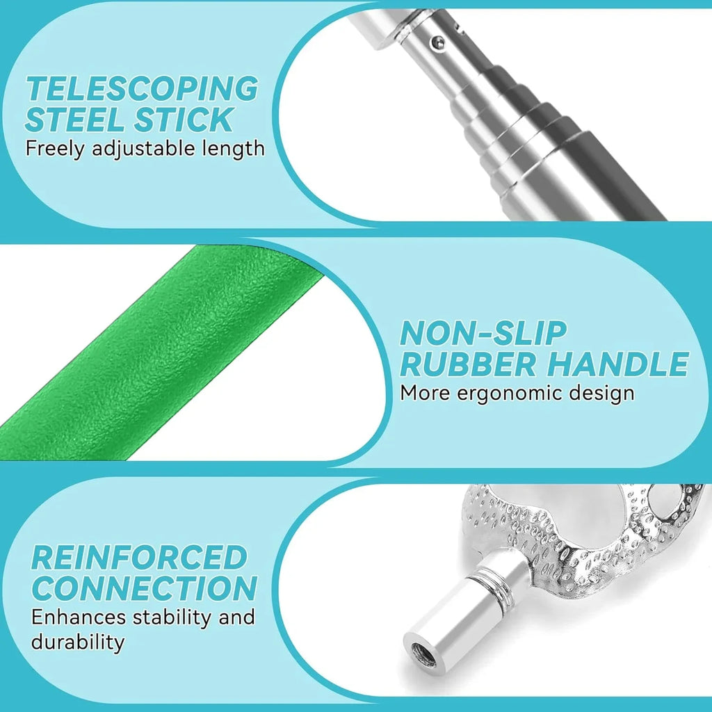 Telescoping Back Scratcher 3-in-1 Set – Extends to 32" Back Scratcher Tool PLUSH