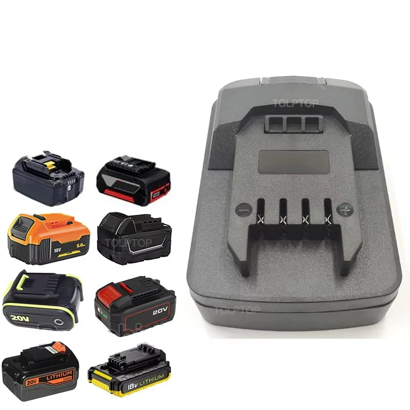 Battery Adapter Makita/Bosch/DeWalt/Milwaukee to Parkside 20V Battery Tool Adapter PLUSH