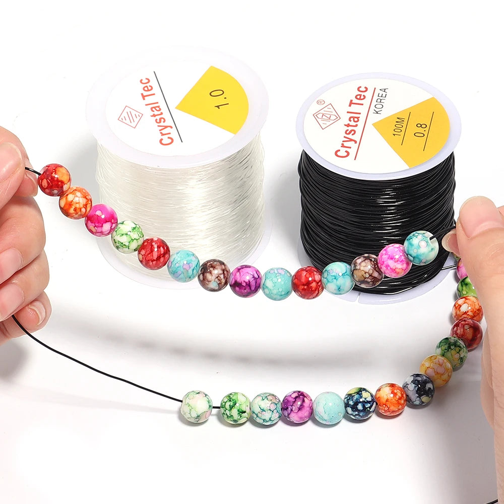 55-80m Elastic Crystal Beading Thread – Stretchy DIY Jewelry Line Jewelry Beading Thread PLUSH