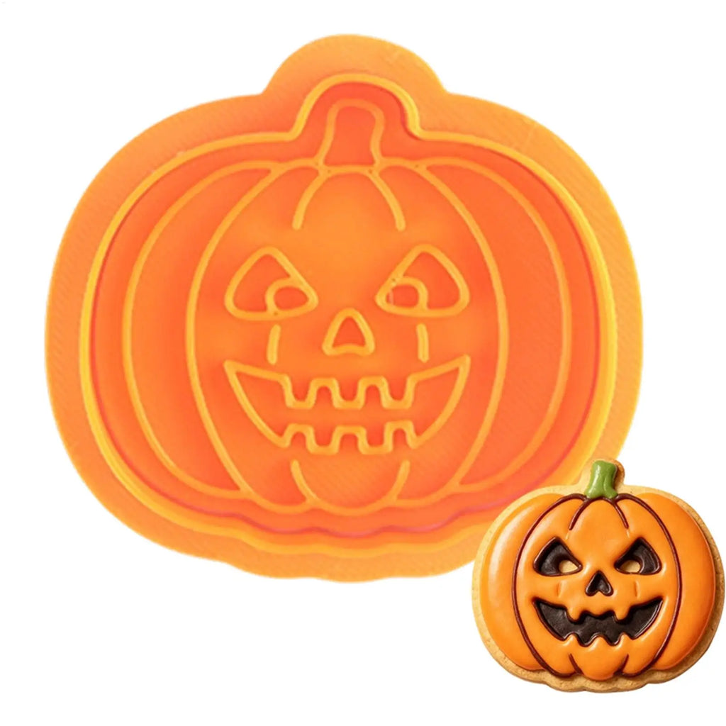 Halloween Cookie Cutter Stamp – Ghost Pumpkin Cat Mold Cookie Cutter Stamp PLUSH