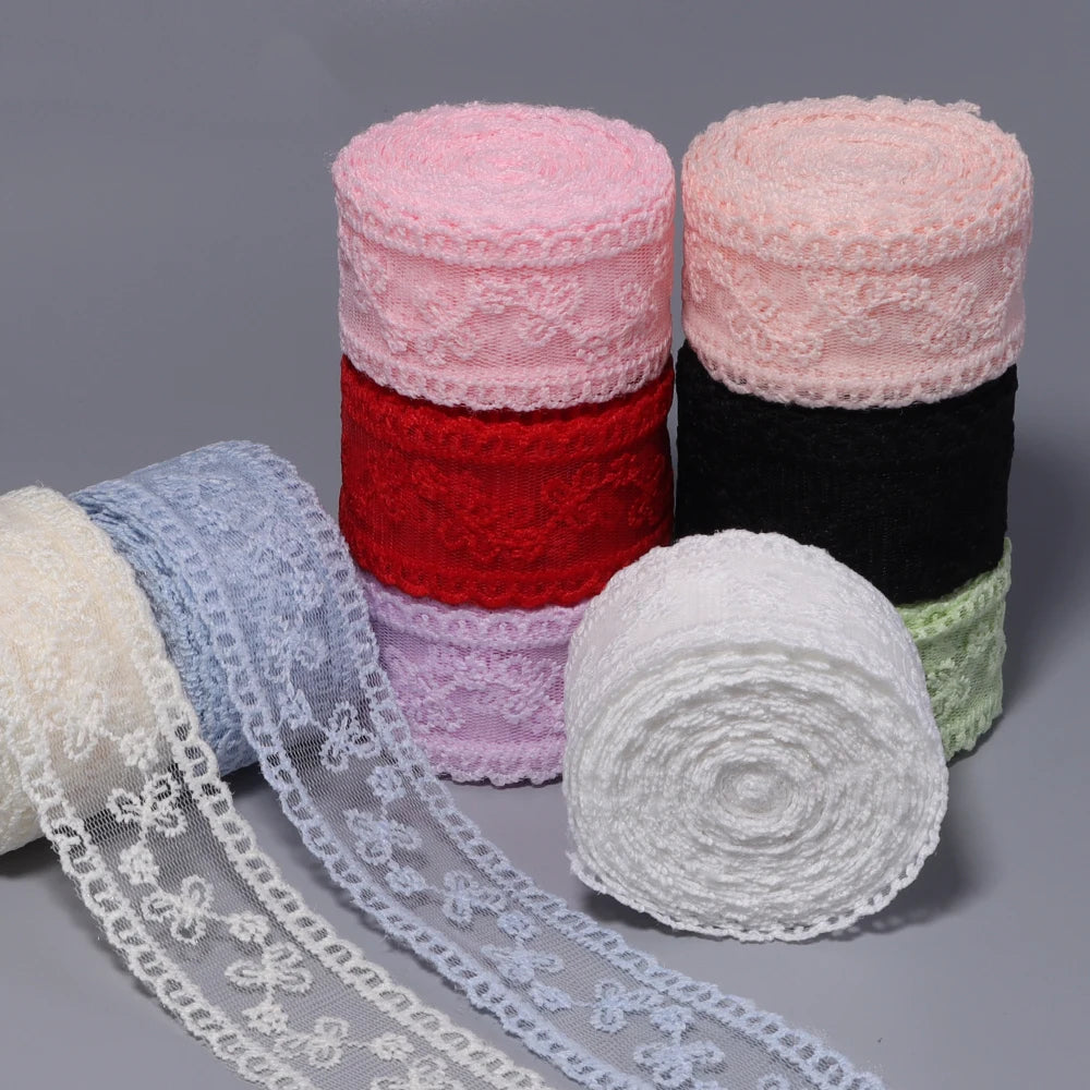 5 Yards Floral Embroidery Lace Trim Ribbon 4cm – DIY Craft Lace Trim Ribbon PLUSH