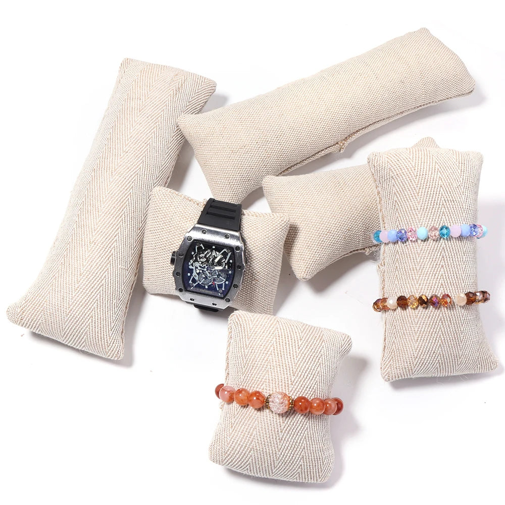 Linen Bracelet Display Pillow – Burlap Bangle Stand Prop Jewelry Display Stand PLUSH