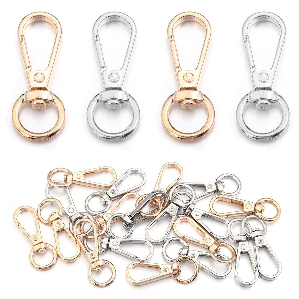 10pcs Metal Swivel Lobster Clasp Snap Hook Key Rings – Gold Jewelry Clasp Findings PLUSH